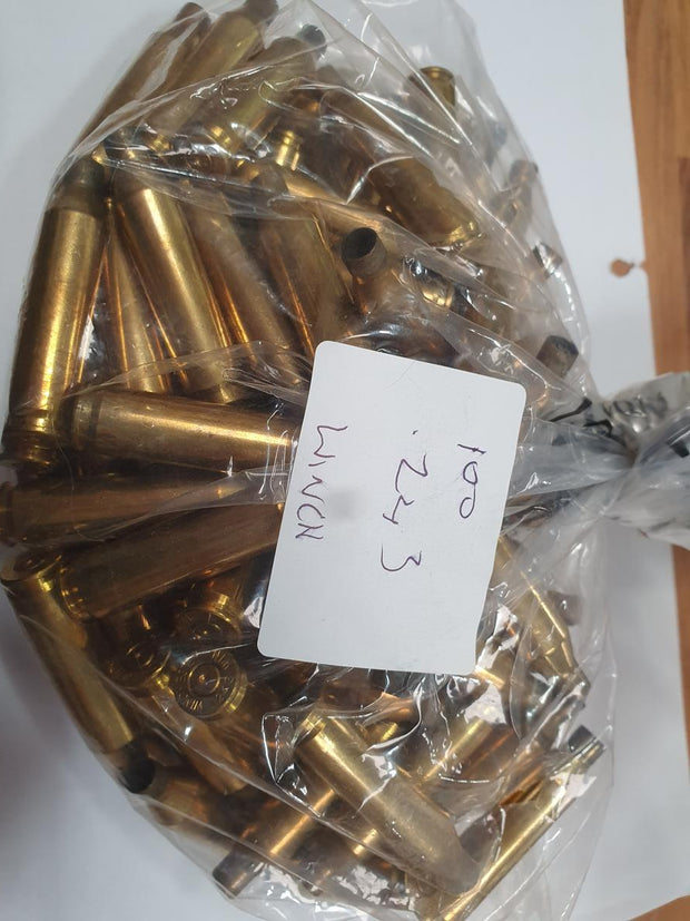 Winchester .243 Once Fired Brass 100pk