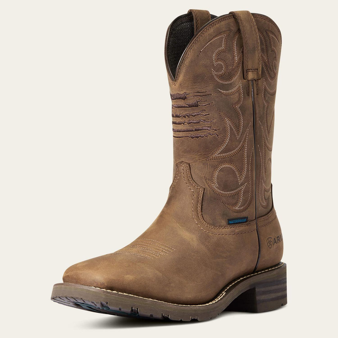 Ariat Mens Hybrid Patriot Waterproof Western Boot