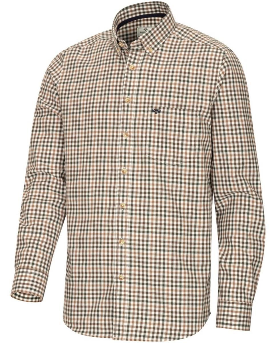 Hoggs of Fife Garvock Twill Check Shirt Brown/Green
