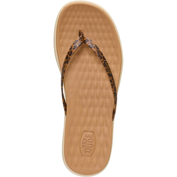 HEYDUDE Maui Breeze Flip Tan Leopard