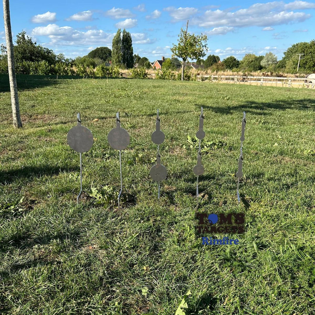 Tom's Targets Stand and Gong Bundle Rimfire Targets - 6mm AR450
