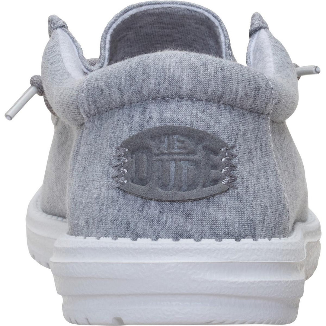 HEYDUDE Wally Stretch Jersey Slip on Shoe Grey