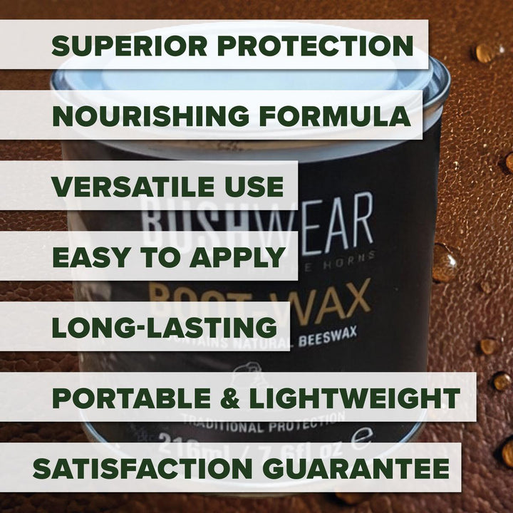 BushWear Superior Boot Wax 180ml Tub