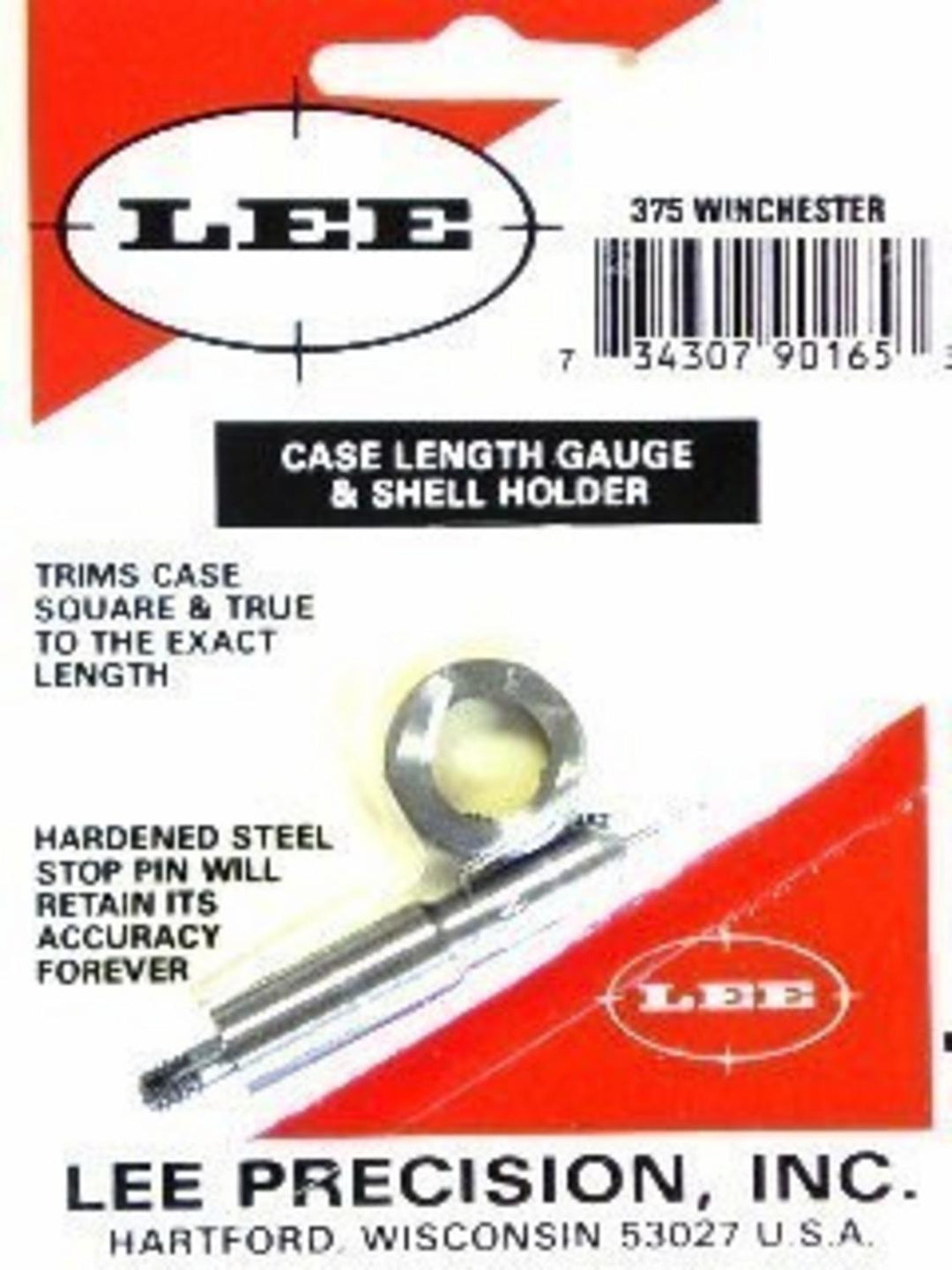 Lee Precision 375 Winchester Case Length Gauge and Shell Holder