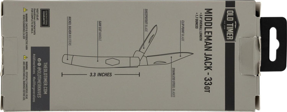 Old Timer Middleman Jack 2 Blade Folding Knife 2.4 Inch Blade / – view 2