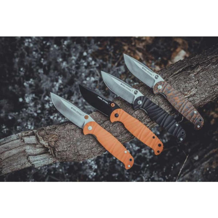 Real Steel H6 Grooved Orange, Black Blade