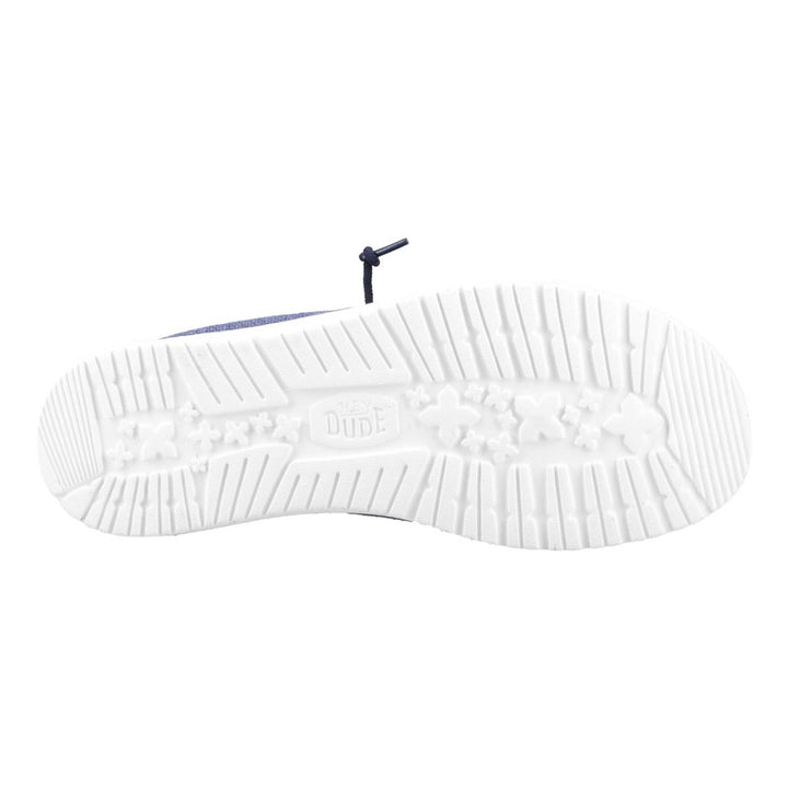 HEYDUDE Wally Palm Jute Shoes Navy Blazer/Chili Red