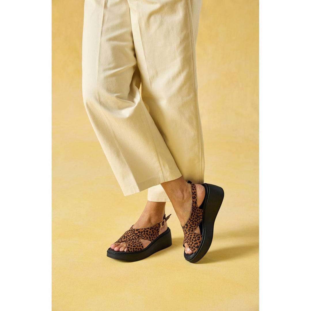 Bex Wedge Sandal Leopard