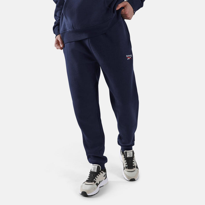 ID 2-COLOUR LOGO FLEECE CUFFED JOG PANT VECTOR NAVY