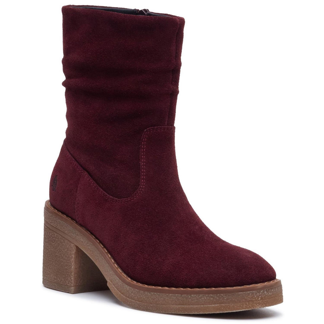 Flora Ruched Boot PLUM