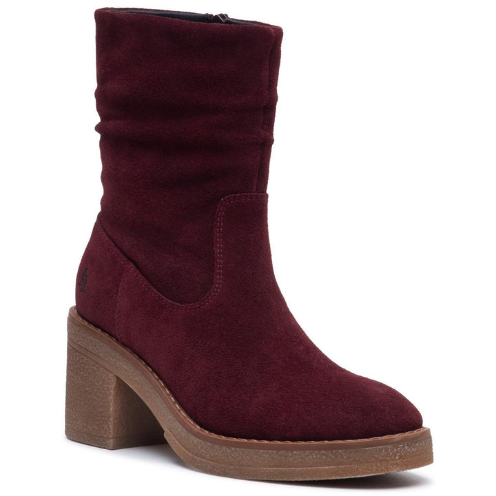 Flora Ruched Boot PLUM