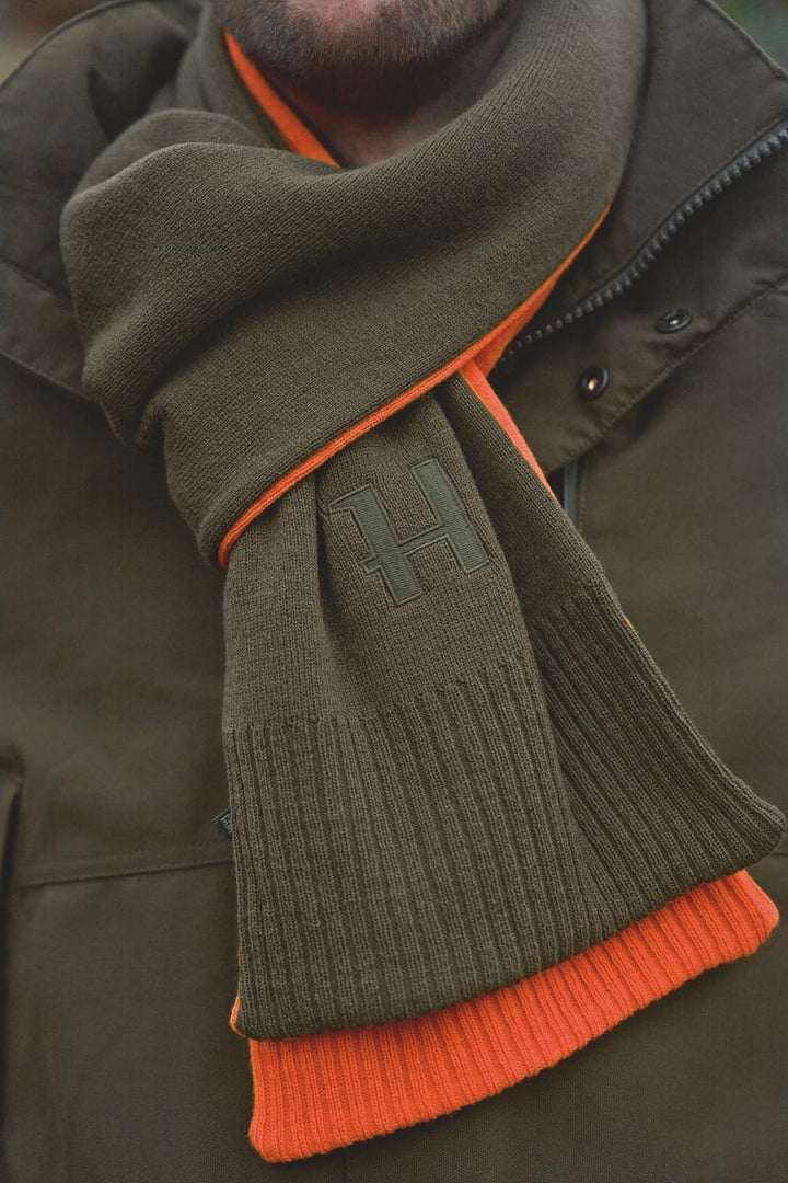 Harkila Härkila reversible Scarf Willow green/Orange