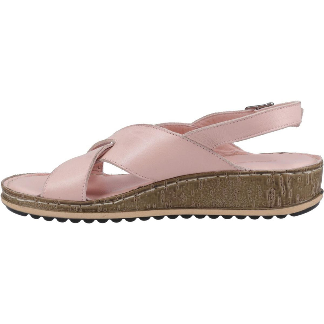 Hush Puppies Elena Cross Over Wedge Sandal Blush