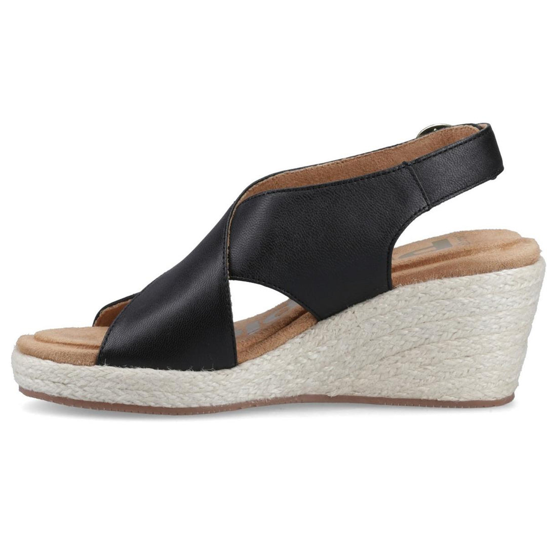 Willow Rattan Sandal Black