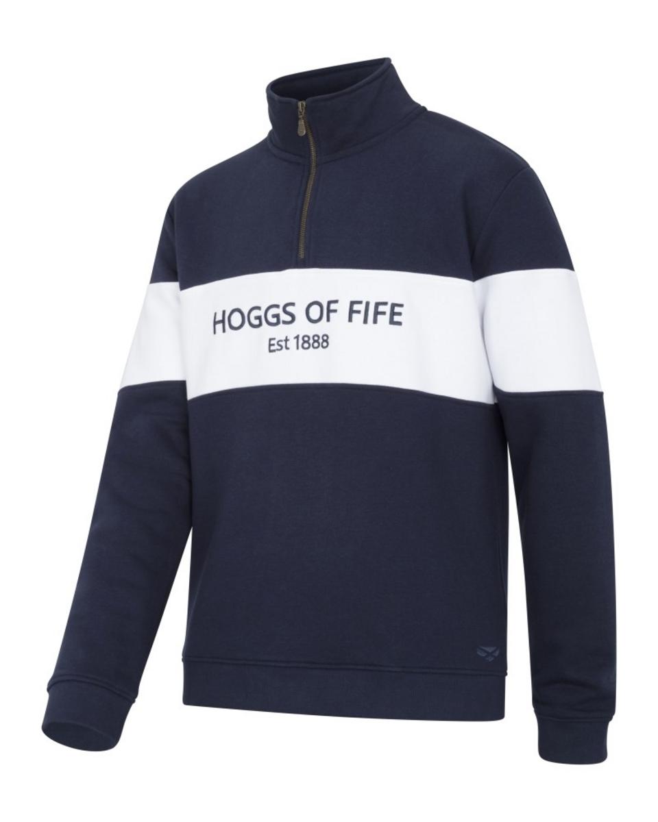 Hoggs of Fife Dumfries 1888 1/4 Zip Sweatshirt Navy