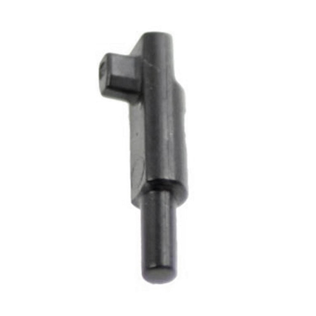 Smith & Wesson M&P 15-22 bolt catch plunger, small black steel stepped pin shown enlarged at an angle against white