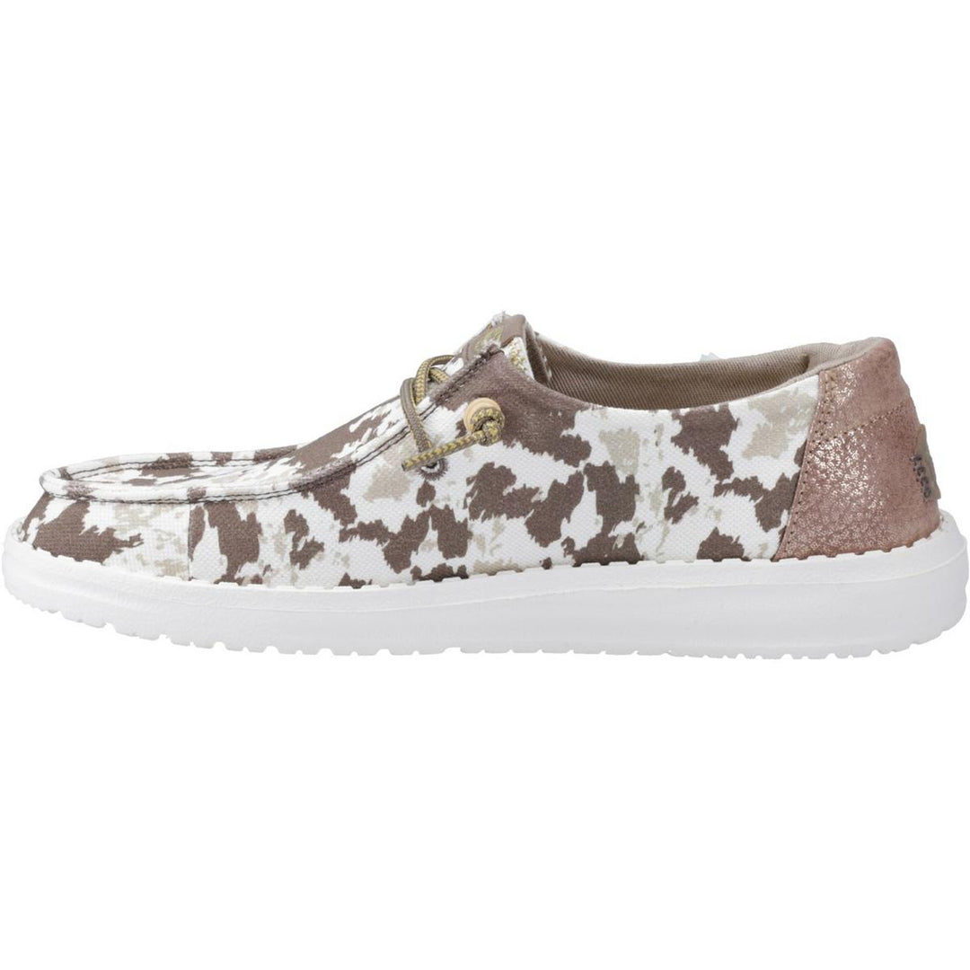 HEYDUDE Wendy Disco Cow Shoes Tan