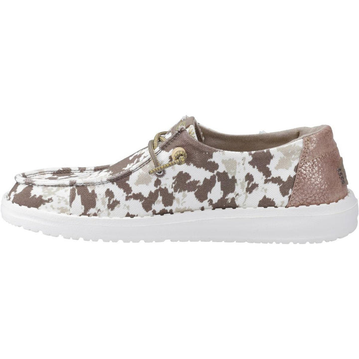 HEYDUDE Wendy Disco Cow Shoes Tan