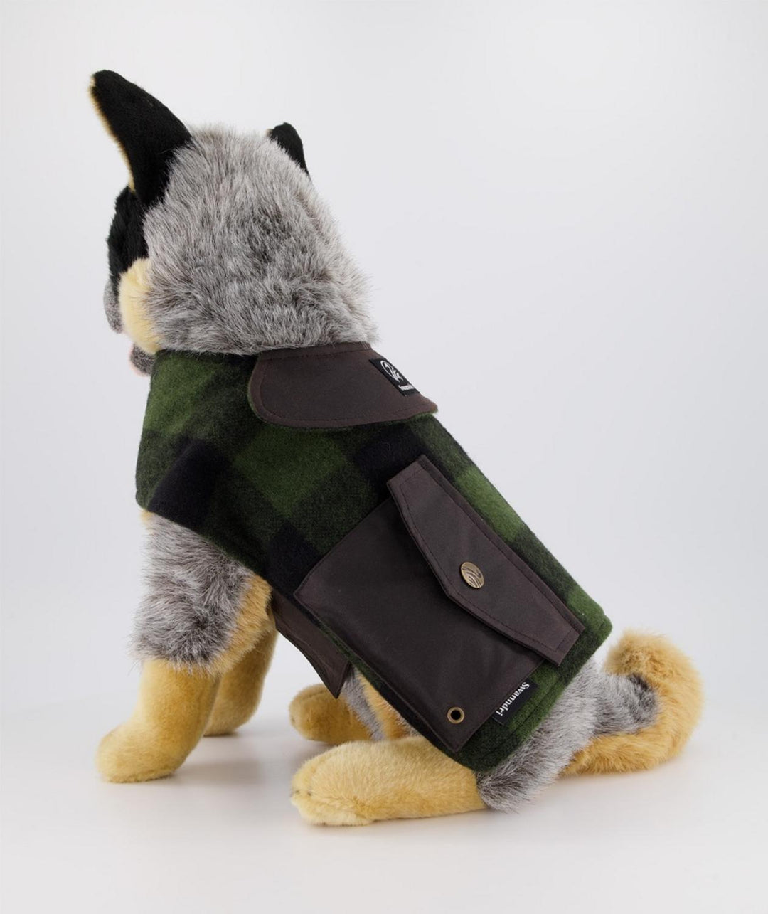 Classic Dog Cover Olive/Black Check