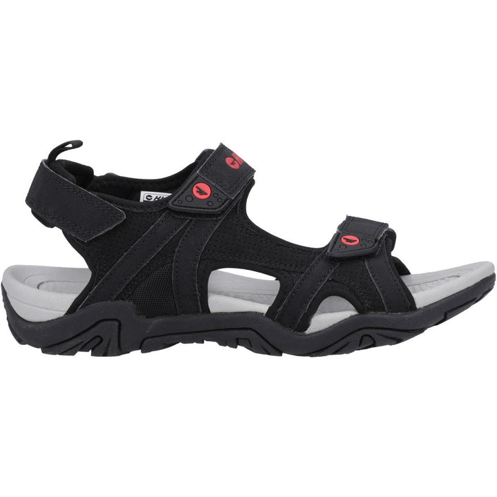 Hi-Tec Crater Sandal Black/Grey/Red