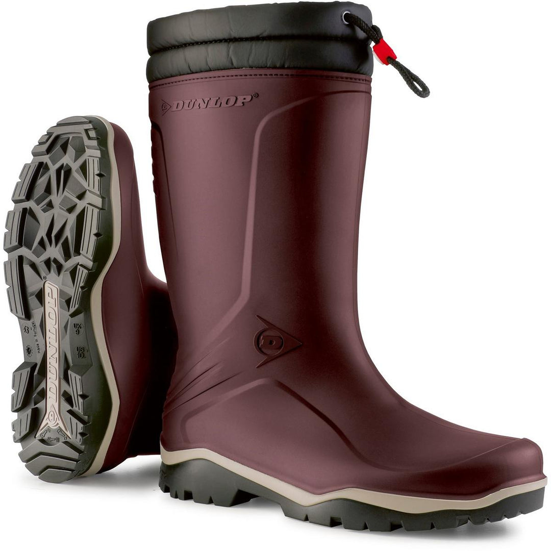 Dunlop Blizzard Wellington Burgundy/Grey/Black