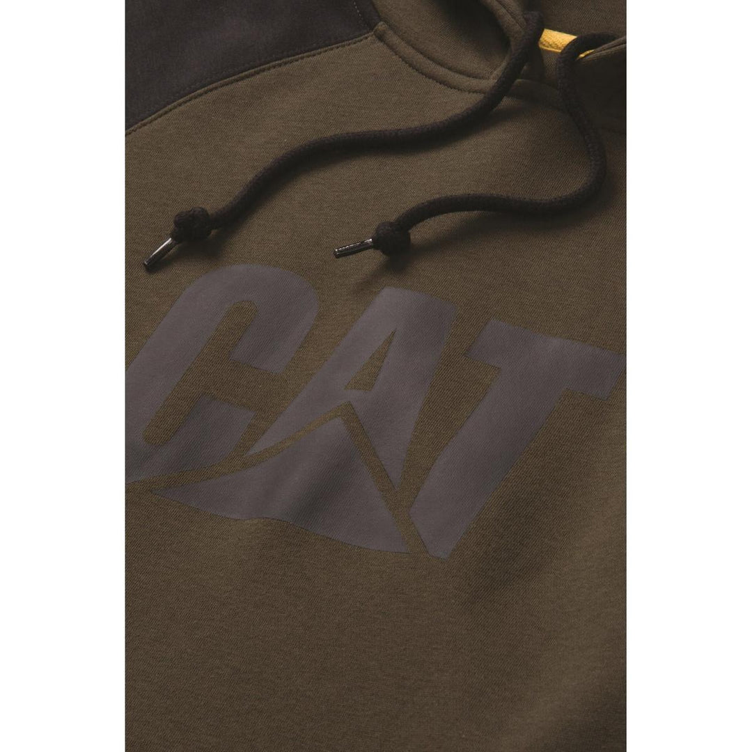 Caterpillar Raglan Hooded Sweatshirt Army Moss/Black