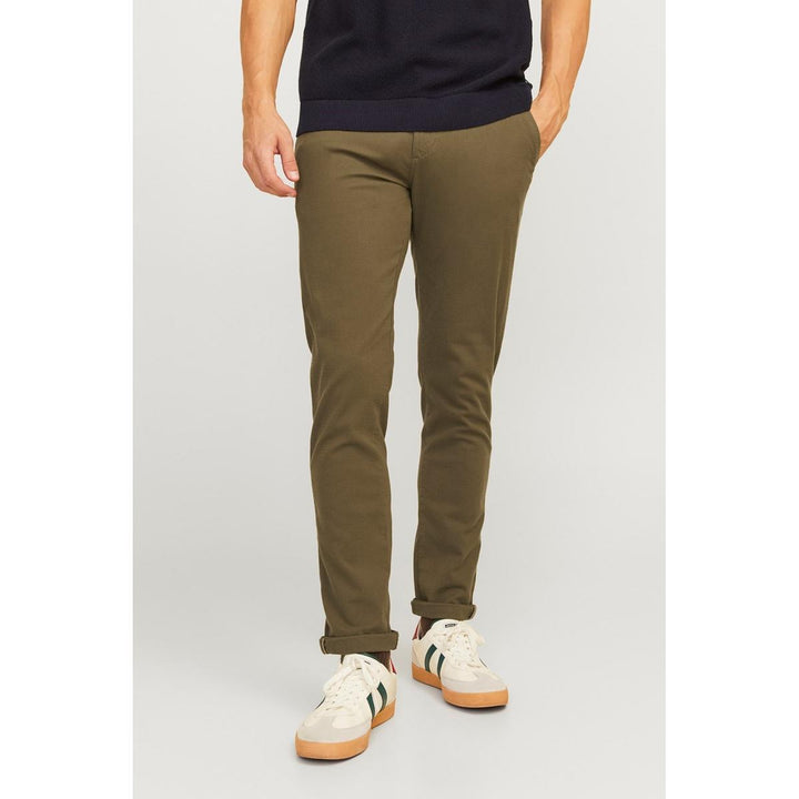 Jack & Jones slim fit chinos in Olive Olive Night