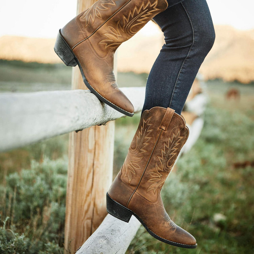 Ariat Ladies Heritage Western R Toe Distbrn