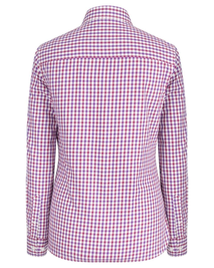 Hoggs of Fife Becky Ii Ladies Cotton Shirt - Violet/Cerise – view 2