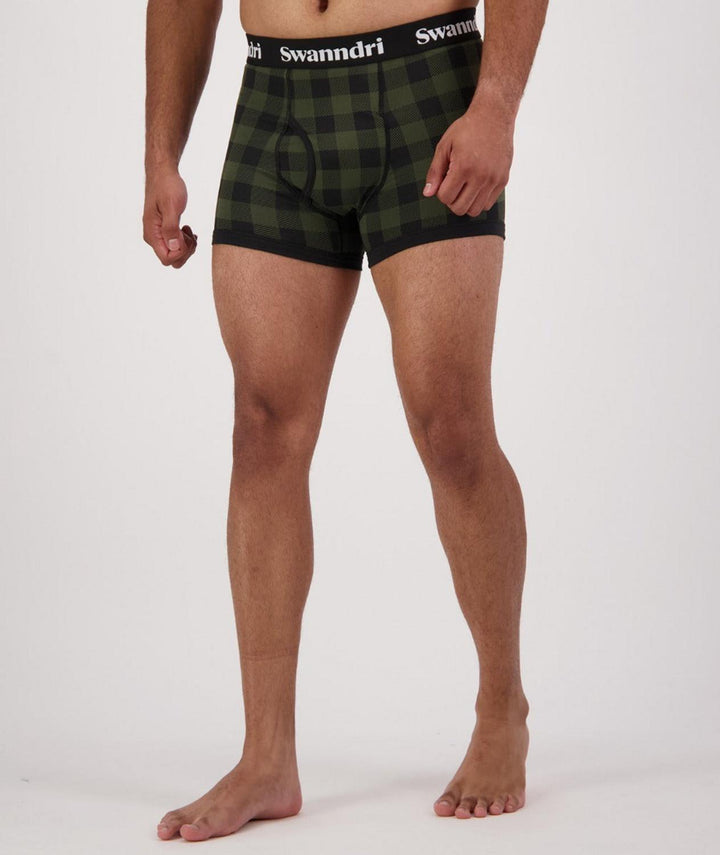 Swanndri Men's Underwear - Organic Cotton Check Boxer Briefs