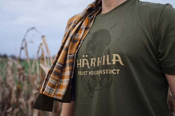 Harkila Härkila Wildboar logo S/S t-shirt Forest night – view 4