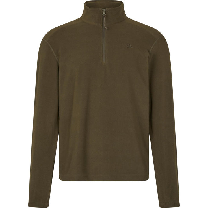 Seeland Benjamin Half Zip Fleece Pine – view 3: three-quarter angle showing the raised shoulder seam and zip