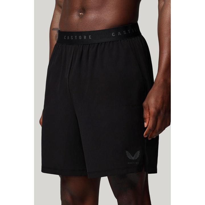 Castore 7" BRANDED ELASTIC SHORTS CASTORE BLACK/CASTORE GUNM