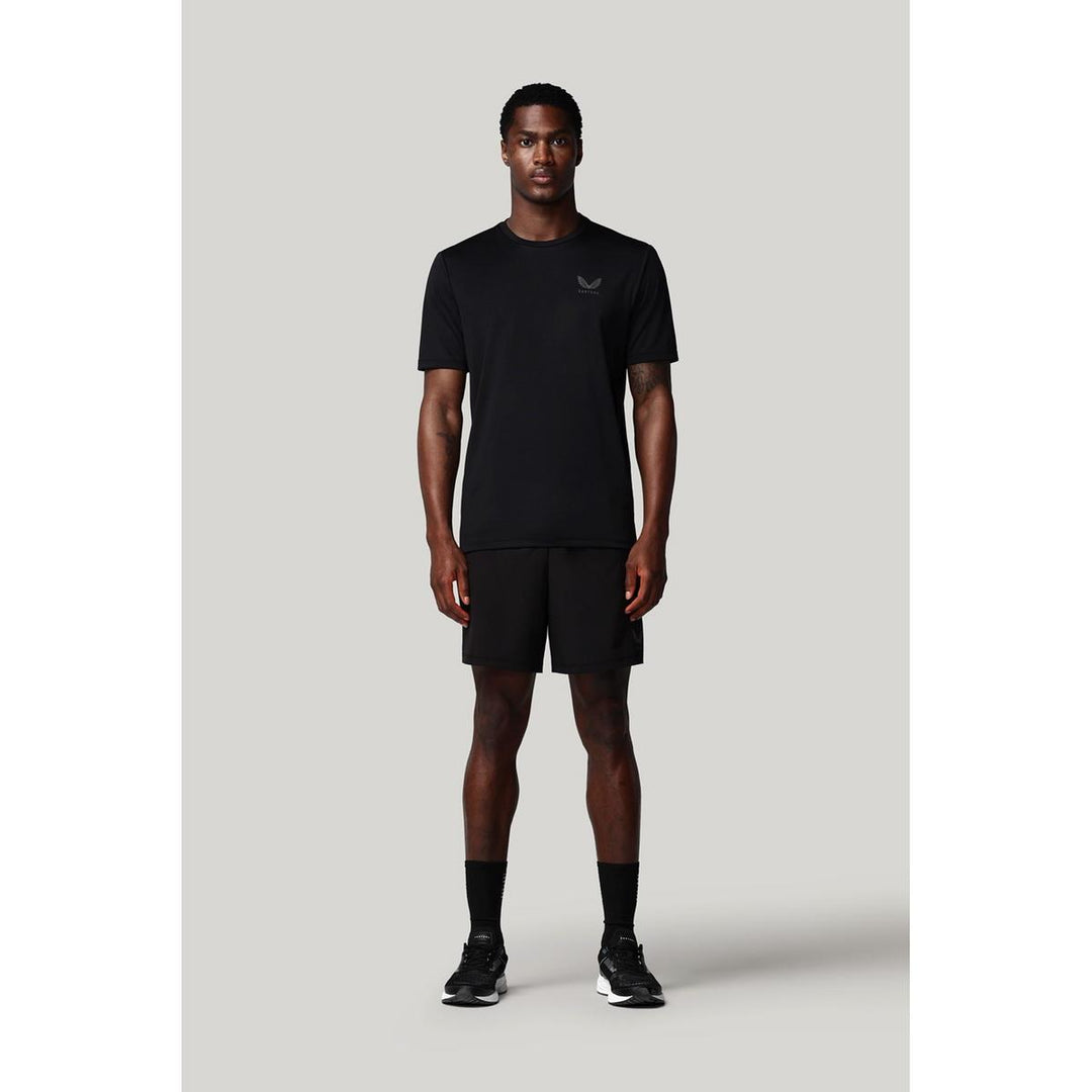Castore 7" BRANDED ELASTIC SHORTS CASTORE BLACK/CASTORE GUNM – view 3