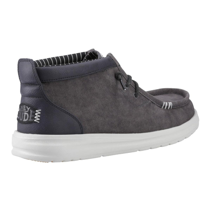 HEYDUDE Wally Mid GripR Boots Black Oyster/Black