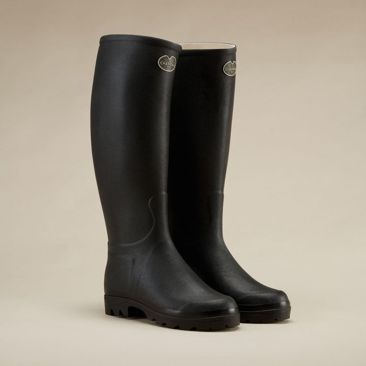 Le Chameau Women's Saint-Hubert Leather Lined Wellington Boot