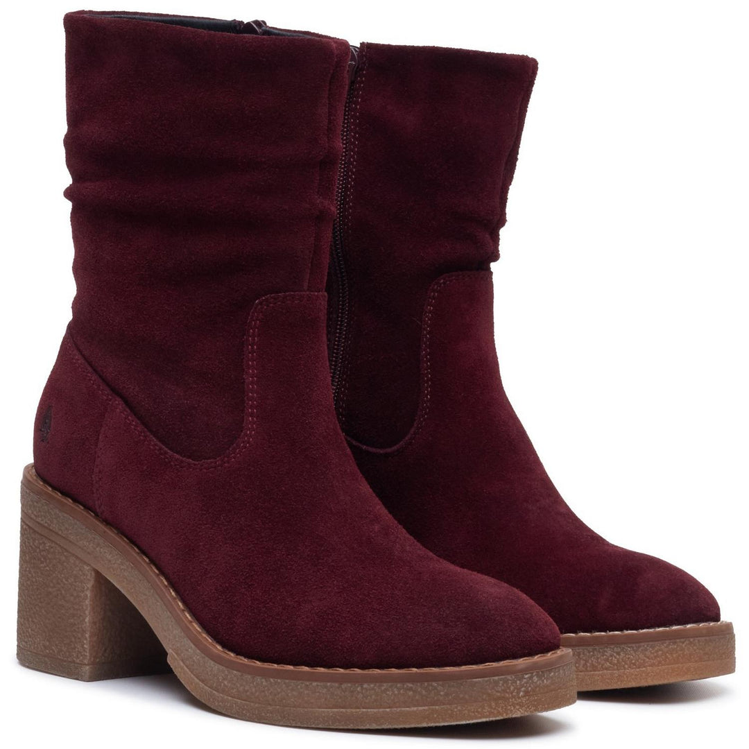 Flora Ruched Boot PLUM