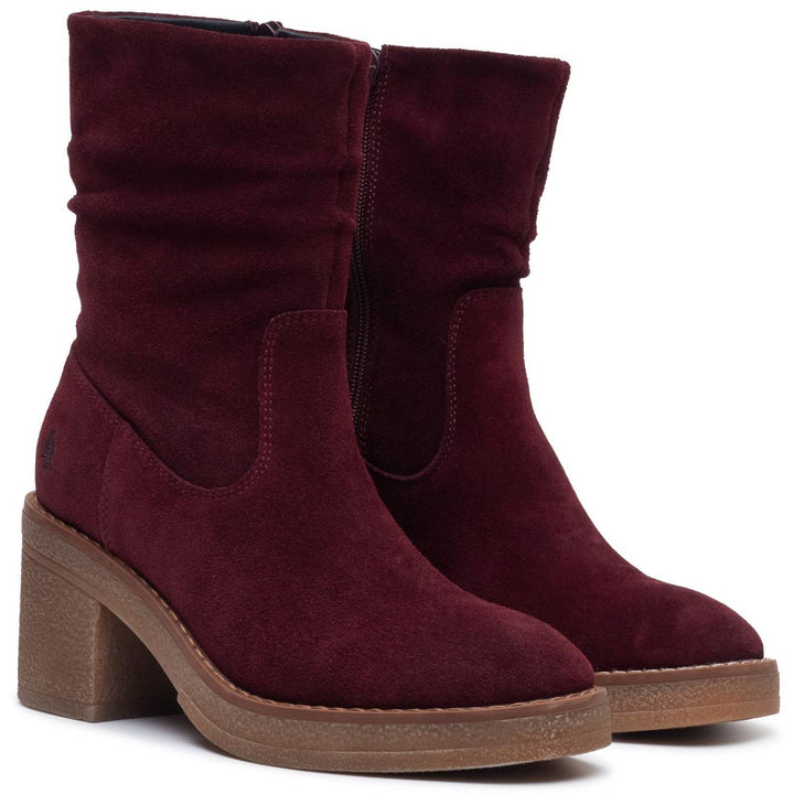 Flora Ruched Boot PLUM