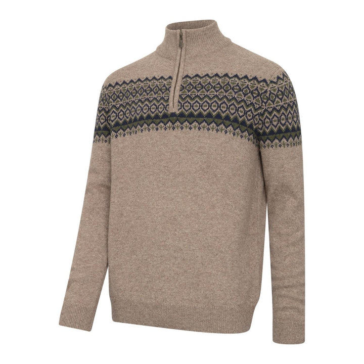 Hoggs of Fife Colonsay Fair Isle 1/4 Zip Pullover