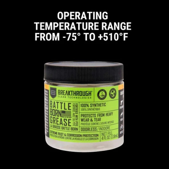 Breakthrough Clean Battle Born Grease with PTFE 4oz Jar