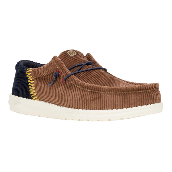 Hey Dude Wally Funk Corduroy Women Loafer Shoe Sz 9 Espresso Blue Jean Round Toe Amazon.com | Hey Dude Men Wally Funk Corduroy Tan/Burgundy 7  main image 4