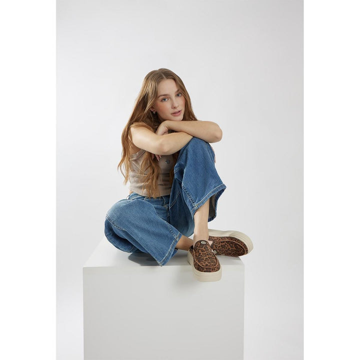 HEYDUDE Austin Lift Classic Mule Brown Leopard