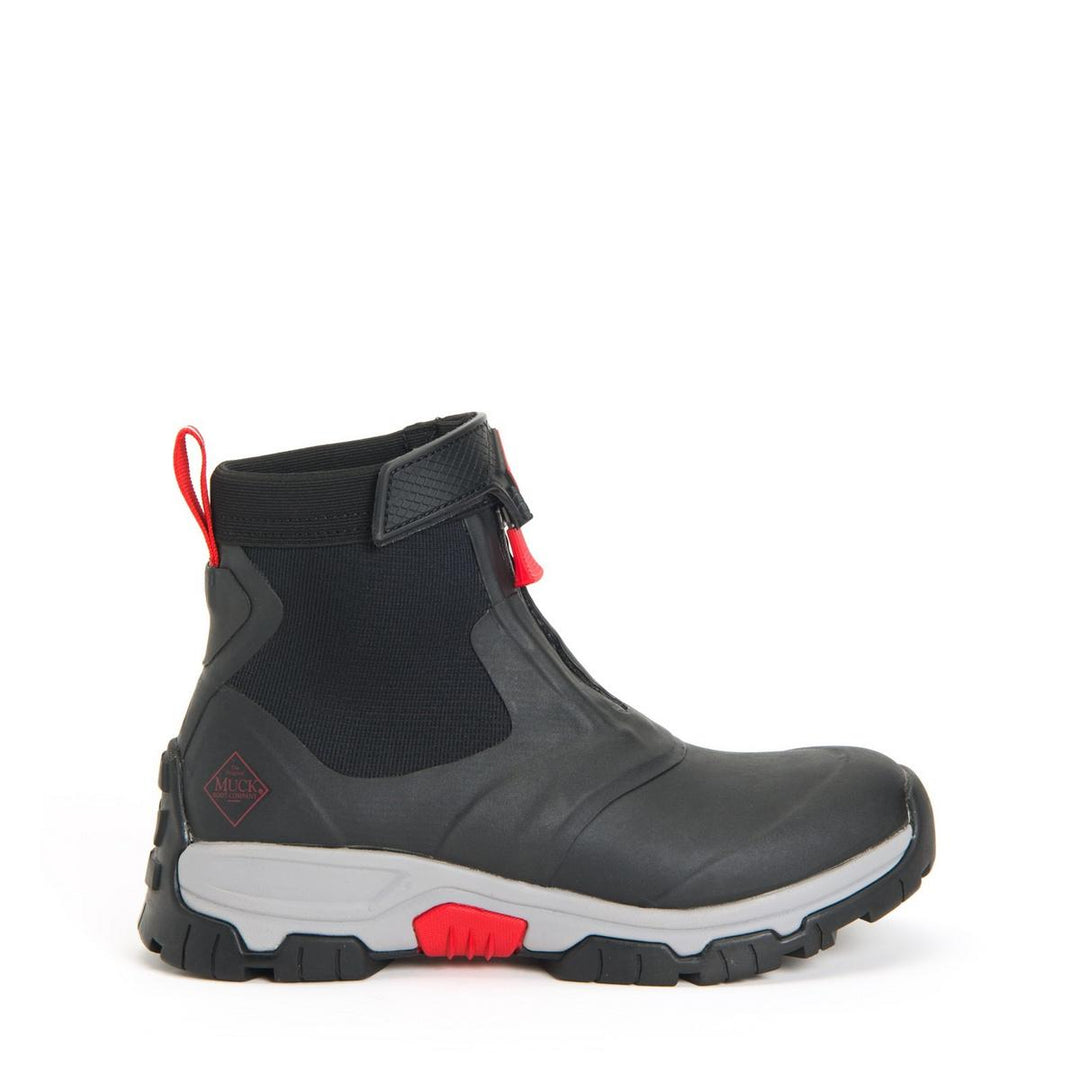 Muck Boots Apex Mid Zip Wellingtons Grey/Red - Fully lined with 5mm neoprene for flexibility, Breathable air mesh lining – view 3