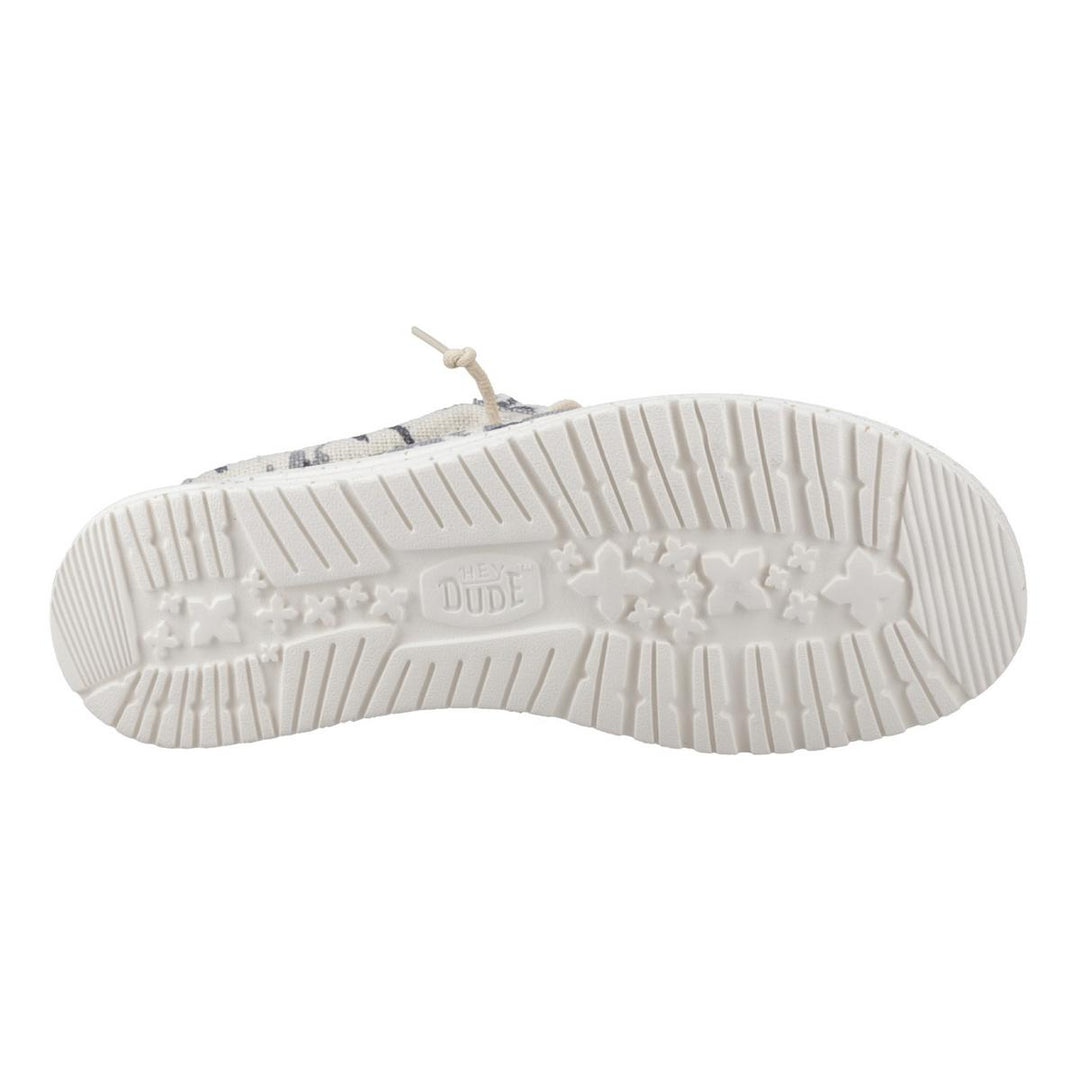 HEYDUDE Wally Palm Jute Shoes Egret/Cloud Blue