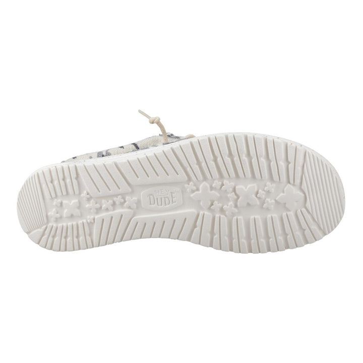 HEYDUDE Wally Palm Jute Shoes Egret/Cloud Blue