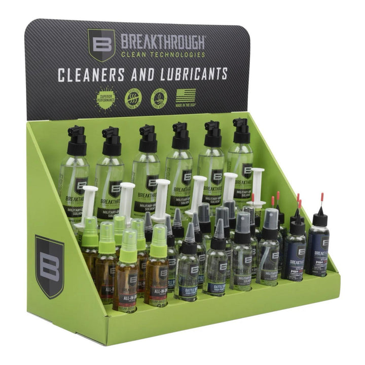 Breakthrough Clean Cleaners & Lubricants Counter Display - 36 Pieces
