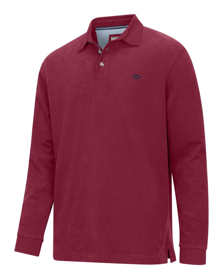 Hoggs of Fife Moffat LS Rugby Shirt - Burgundy