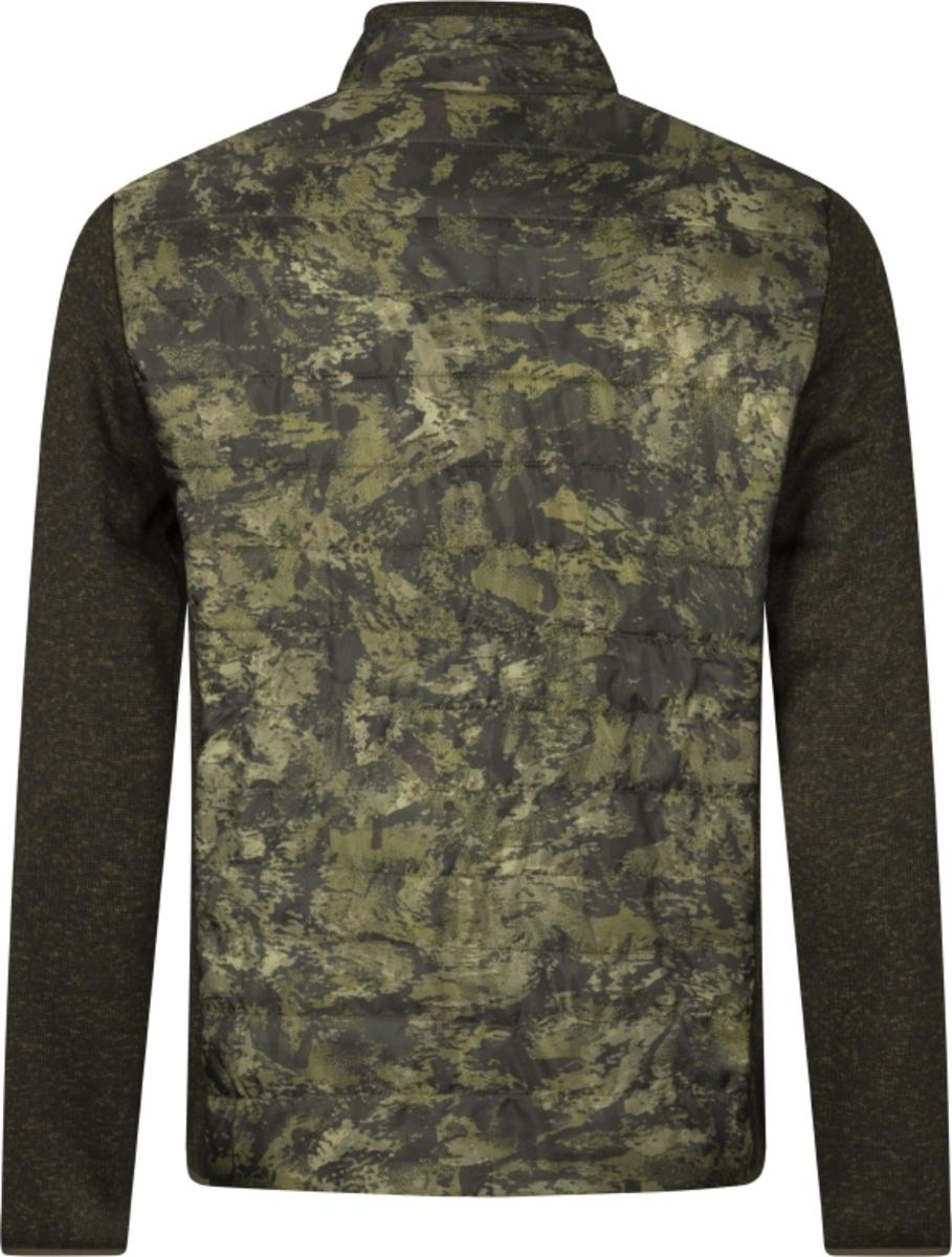 Seeland Theo Hybrid jacket Camo Pine green/InVis green - 100 gms Insulation at front and back, YKK Full zip