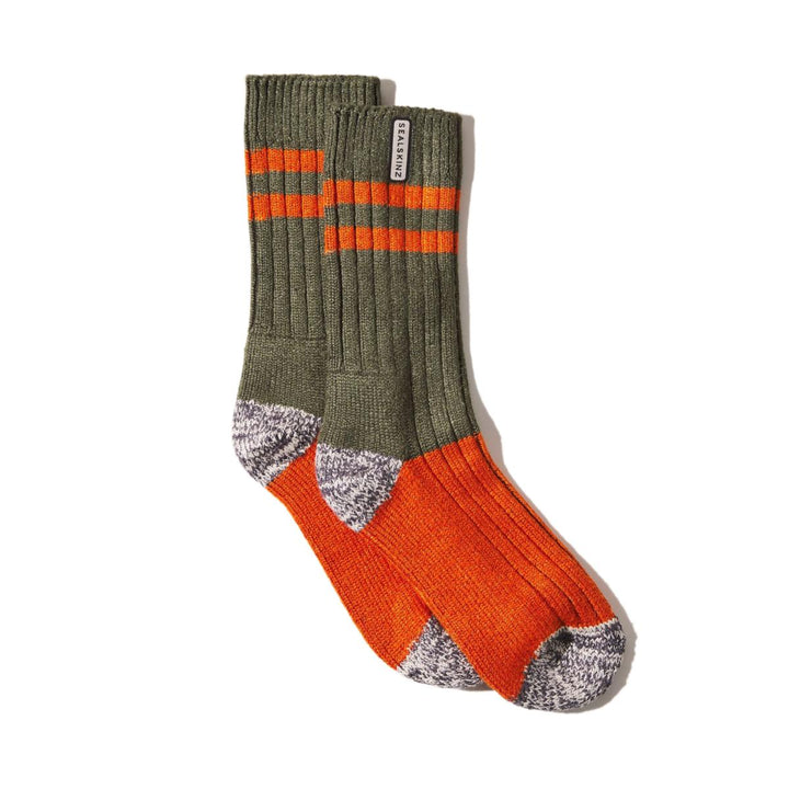 Sealskinz Cawston Bamboo Mid Length Colour Blocked Sock