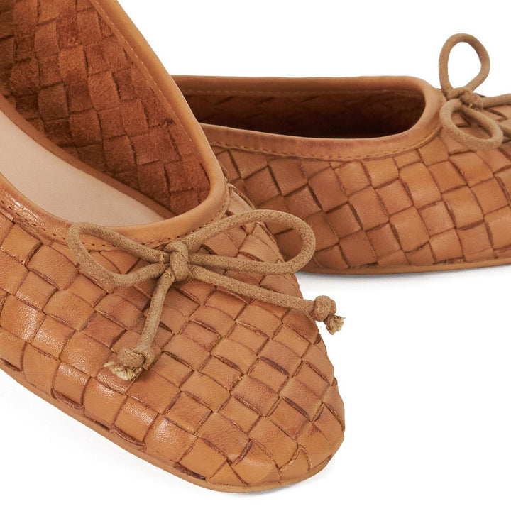 Dune Heat Ballerinas Tan